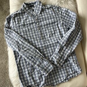 J Crew Slim Fit Flex Men's Blue Checkered Shirt